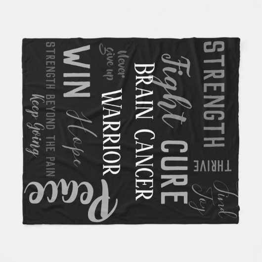 Brain Cancer Warrior deken (Voorkant (Horizontaal))