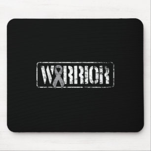 Brain Cancer Warrior - Grey Military Style Ribbon Muismat