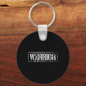Brain Cancer Warrior - Grey Military Style Ribbon Sleutelhanger (Voorkant)