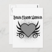 Brain Cancer Warrior Heart Briefkaart (Voorkant / Achterkant)