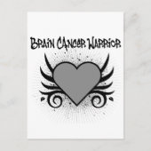 Brain Cancer Warrior Heart Briefkaart (Voorkant)