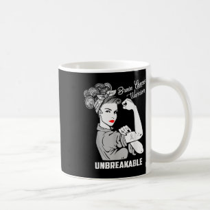 Brain Cancer Warrior Onbreekbaar Bewustzijnsgesche Koffiemok