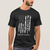 Brain Cancer Warrior US Flag T-shirt (Voorkant)