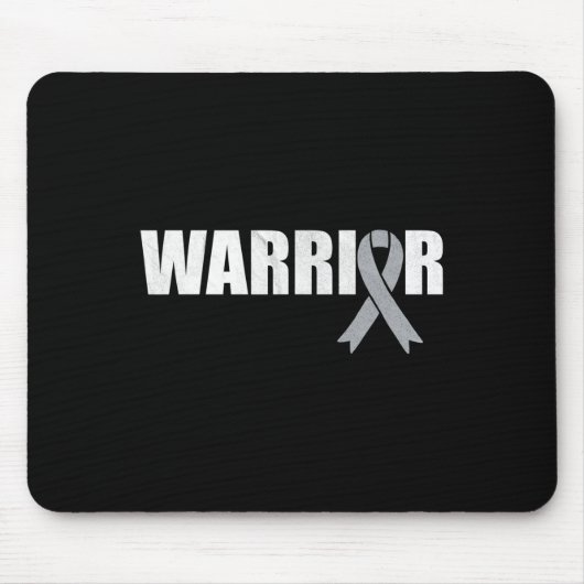 Brain Cancer Warrior - Wereldkankerdag Lint Muismat (Voorkant)