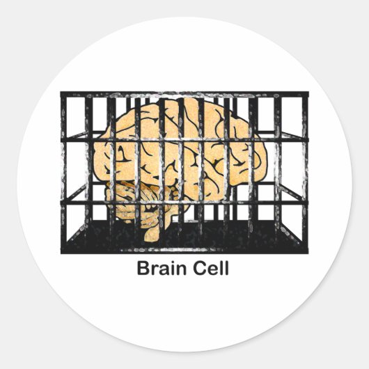 Brain Cell Ronde Sticker (Voorkant)