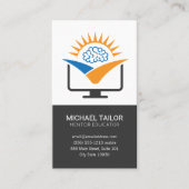 Brain Computer Logo | Online onderwijs Visitekaartje (Voorkant)