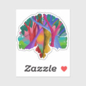 Brain Custom-Cut Vinyl Sticker (Vel)