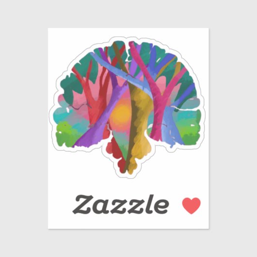 Brain Custom-Cut Vinyl Sticker (Vel)