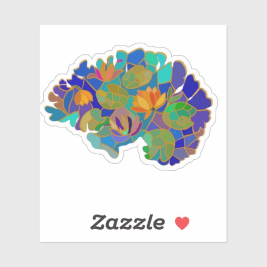 Brain Custom-Cut Vinyl Sticker (Vel)