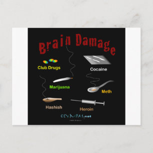 Brain Damage Black Briefkaart