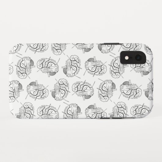 Brain Diagrammen Patroon Antiek Medisch Case-Mate iPhone Case (Achterkant (horizontaal))