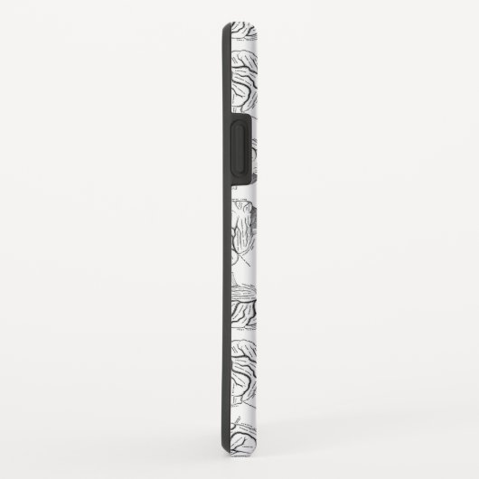 Brain Diagrammen Patroon Antiek Medisch Case-Mate iPhone Case (Achterkant/rechts)