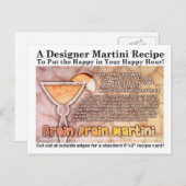 Brain Drain Halloween Martini Recept Briefkaart (Voorkant / Achterkant)