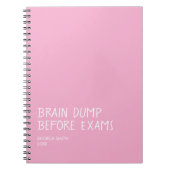 Brain Dump Before Exams – Funny Student Notebook,  Notitieboek (Voorkant)