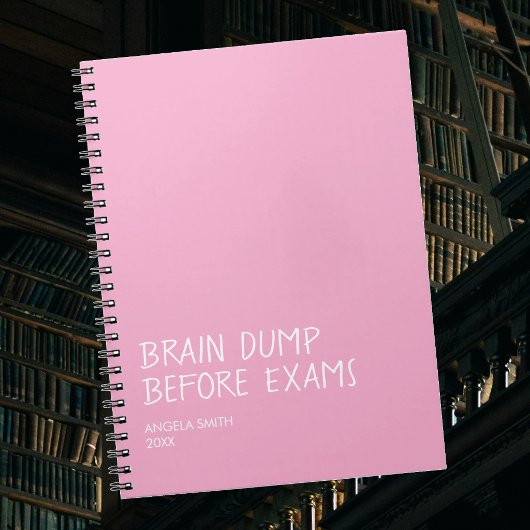 Brain Dump Before Exams – Funny Student Notebook,  Notitieboek