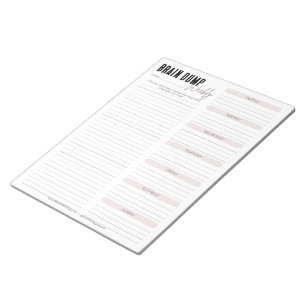 BRAIN DUMP   Blush Weekly Notitieblok