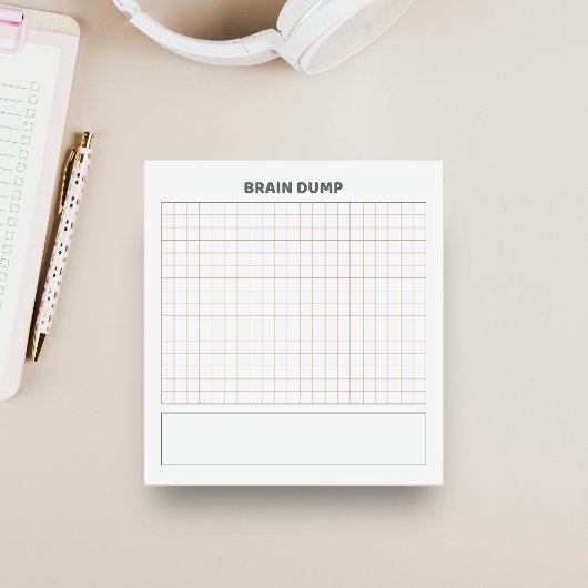 Brain dump grid paper  notitieblok
