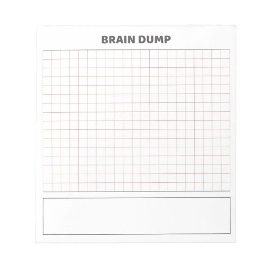 Brain dump grid paper  notitieblok (Voorkant)