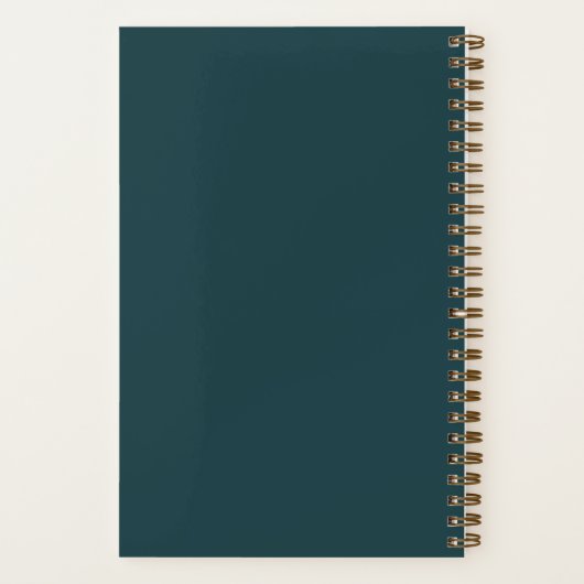 Brain Dump List Thoughts Teal Green Personalized Notitieboek (Achterkant)