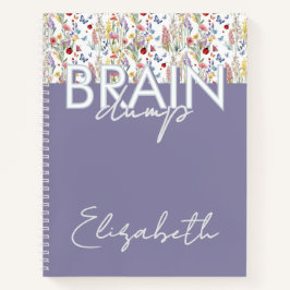 Brain Dump Mindset Organizer Floral lavender Notitieboek
