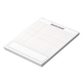 Brain dump ruitjespapier  notitieblok (Linkerzijde)