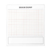Brain dump ruitjespapier  notitieblok (Voorkant)