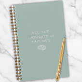 Brain Dump Thoughts Personalized Name Minimal Sage Notitieboek