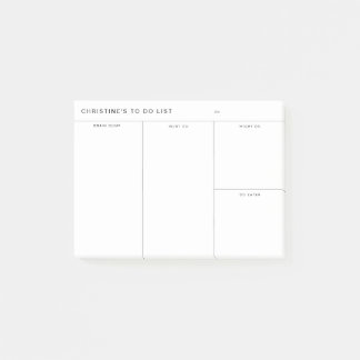 Brain Dump to Do lijst na IT Post-it® Notes