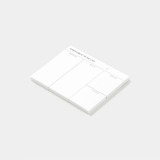 Brain Dump to Do lijst na IT Post-it® Notes (Schuin)