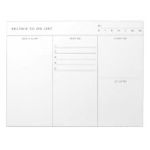 Brain Dump To Do List Notitieblok (Voorkant)