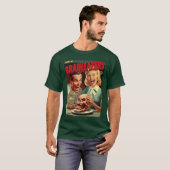 Brain Eaters 1950s horror comic cover girl T-shirt (Voorkant volledig)