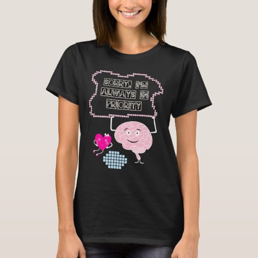 Brain en hart t-shirt (Voorkant)
