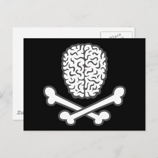 Brain en kruisgraten briefkaart (Voorkant / Achterkant)
