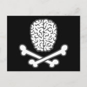 Brain en kruisgraten briefkaart (Voorkant)