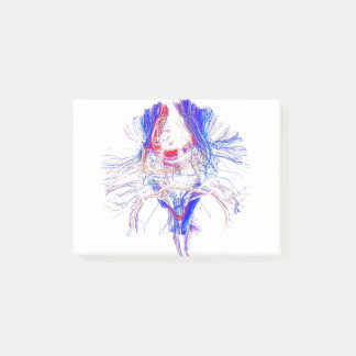 Brain en tracktografie post-it® notes