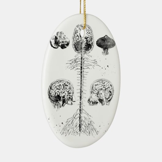 Brain en wervelkolom keramisch ornament (Rechts)