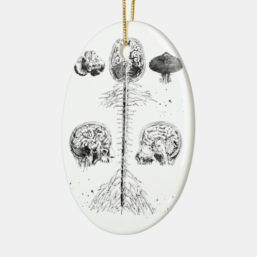 Brain en wervelkolom keramisch ornament (Links)