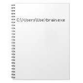 Brain.exe Fun Coder Programmer Computer Notitieboek (Voorkant)