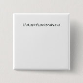 Brain.exe Fun Coder Programmer Computer Vierkante Button 5,1 Cm (Voorkant)