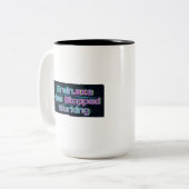 Brain.exe Is Gestopt Met Werken Funny T-shirt Tweekleurige Koffiemok (Voorkant links)