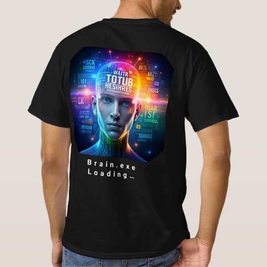 Brain.exe Loading… T-shirt (Achterkant)