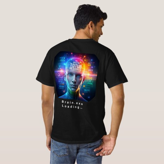 Brain.exe Loading… T-shirt (Achterkant volledig)