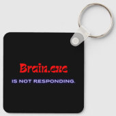 Brain.exe Reageert Niet – Metal Square Sleutelhanger (Achterkant)