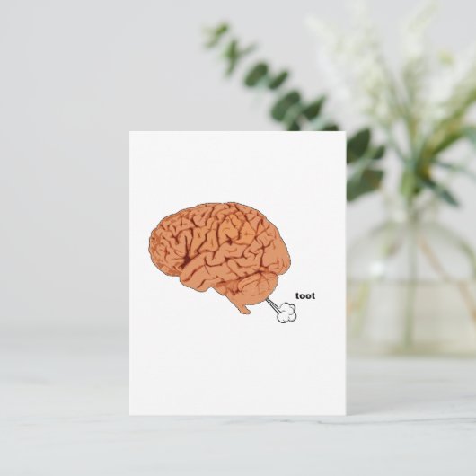 Brain fart briefkaart (Staand voorkant)