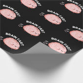 Brain Fart Funny Anatomy Pun Dark BG Cadeaupapier (Hoek)