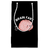 Brain Fart Funny Anatomy Pun Dark BG Klein Cadeauzakje (Voorkant)
