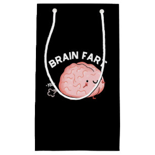 Brain Fart Funny Anatomy Pun Dark BG Klein Cadeauzakje