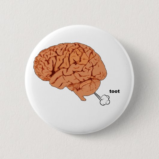 Brain fart ronde button 5,7 cm (Voorkant)