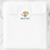 Brain Fart Ronde Sticker (Tas)