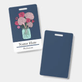 Brain Flower Bouquet Badge (Front & Back)